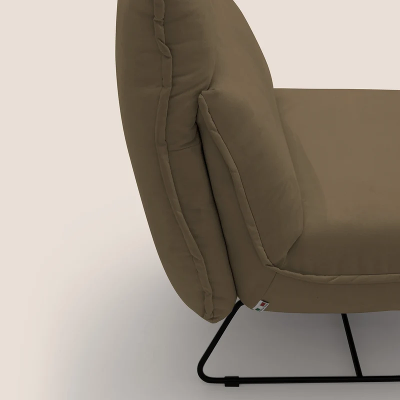 Tessa Fauteuil au design moderne en microfibre détachable T11 marron