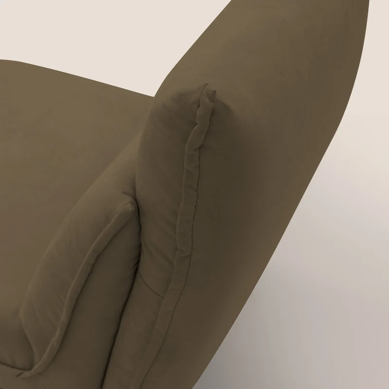 Tessa Fauteuil au design moderne en microfibre détachable T11 marron