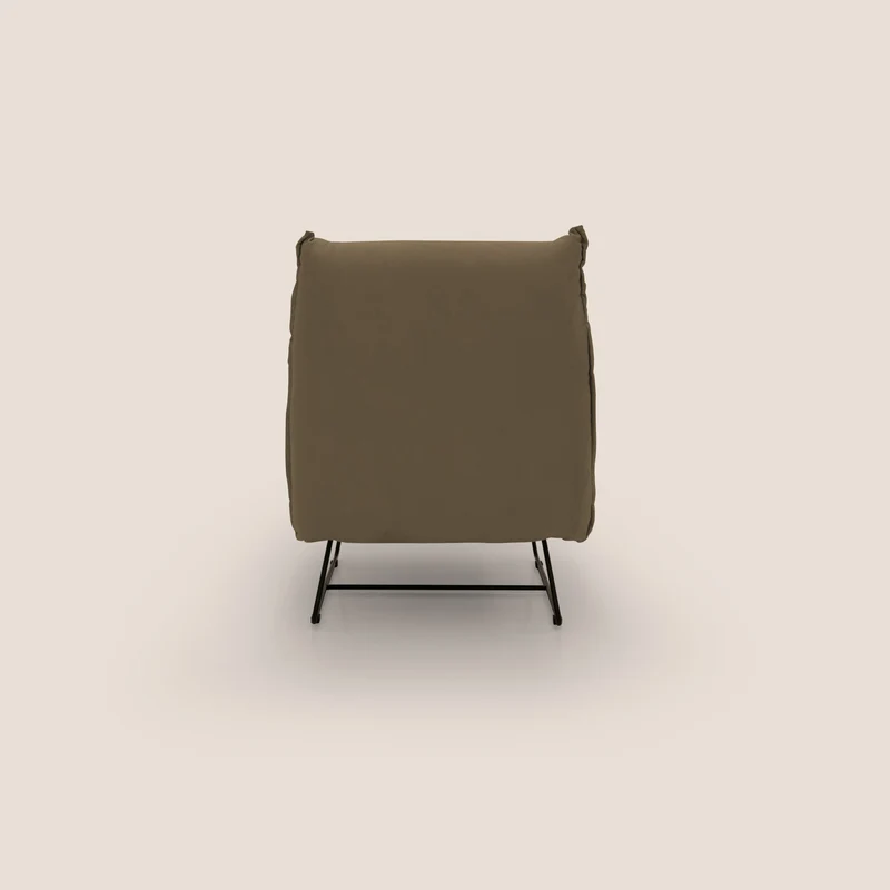 Tessa Fauteuil au design moderne en microfibre détachable T11 marron