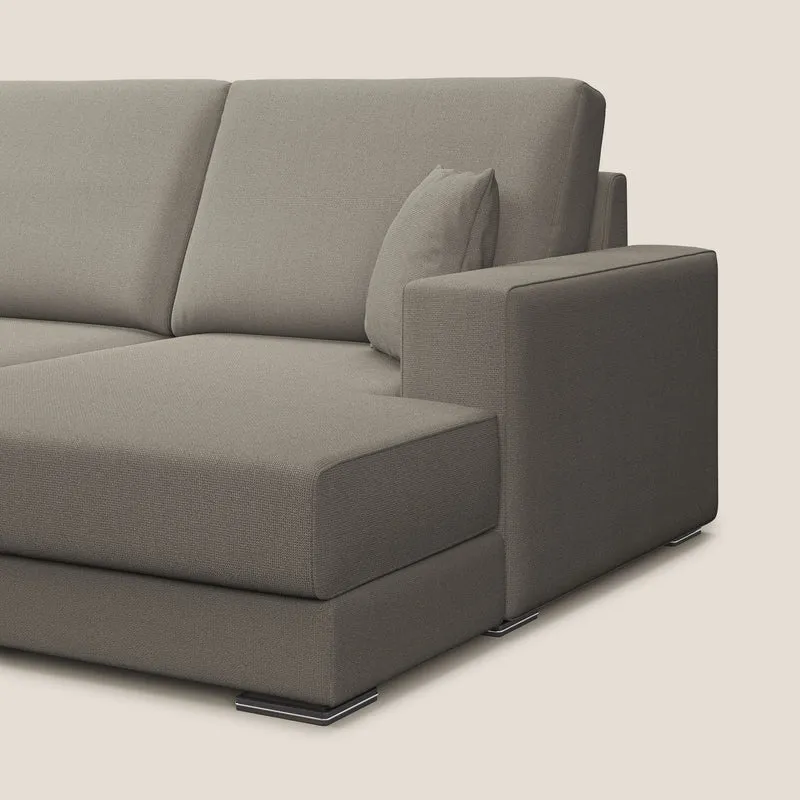 Marte canapé d'angle en tissu détachable et imperméable T08 Taupe tortora