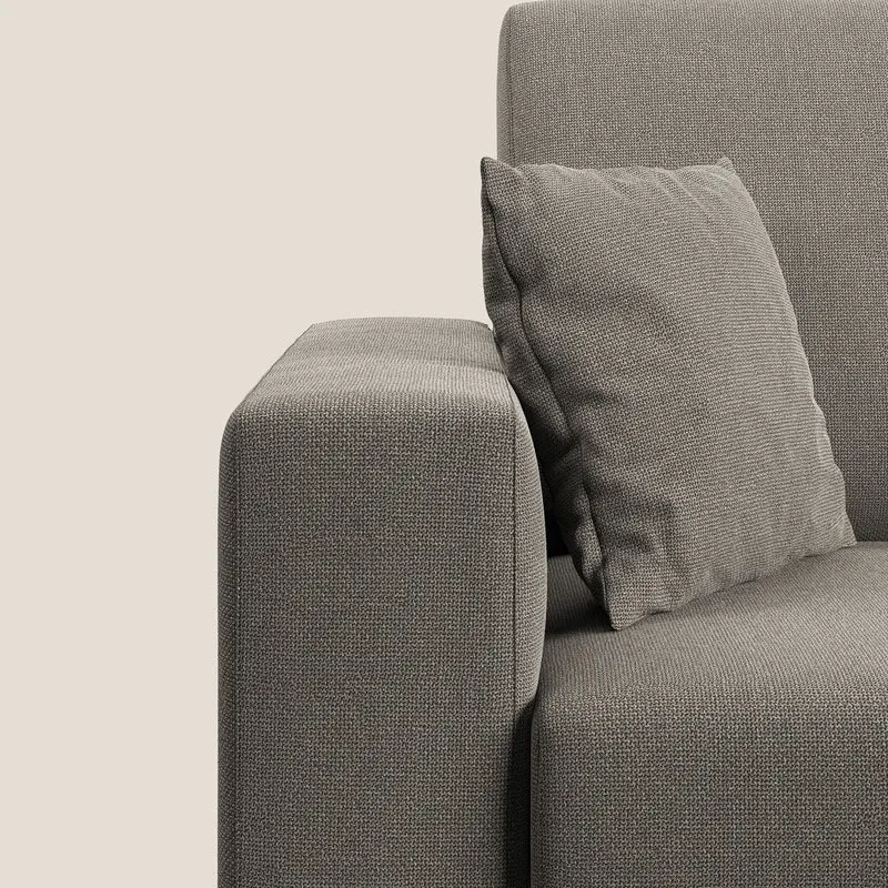 Marte canapé d'angle en tissu détachable et imperméable T08 Taupe tortora