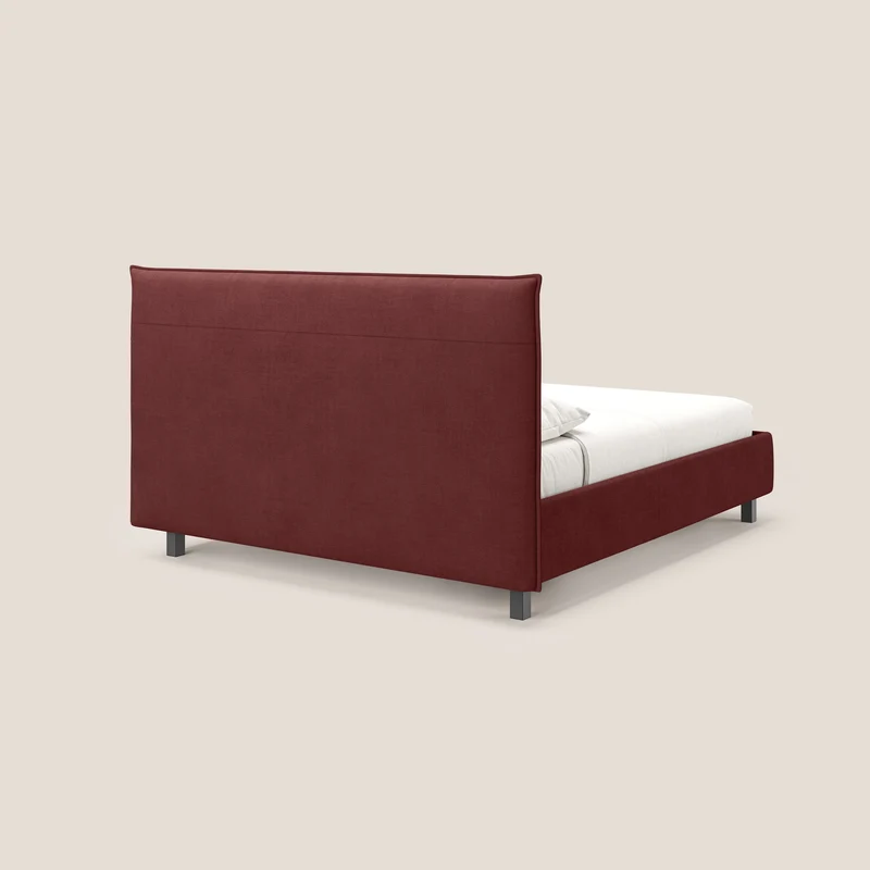 Liam lit coffre avec tête de lit capitonnée en tissu détachable T17 rouge