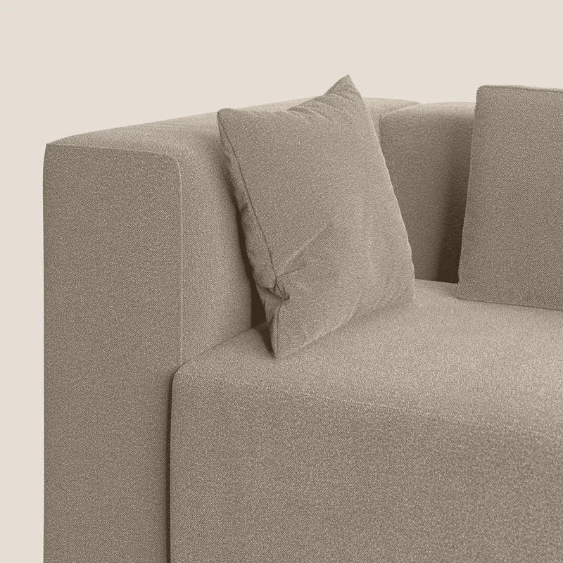 Nettuno canapé d'angle modulable en bouclette douce T07 beige