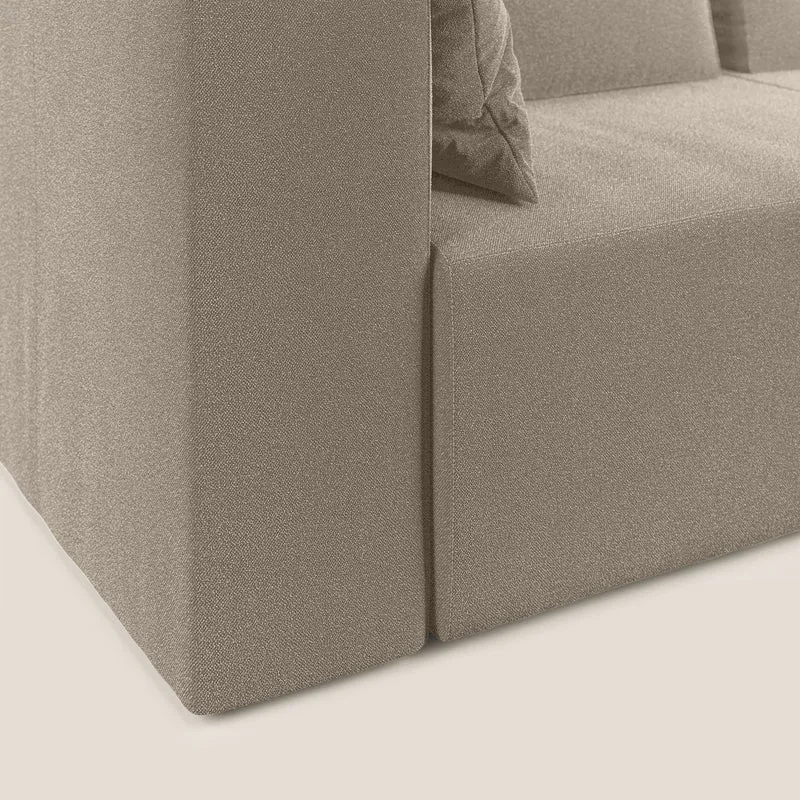 Nettuno canapé d'angle modulable en bouclette douce T07 beige