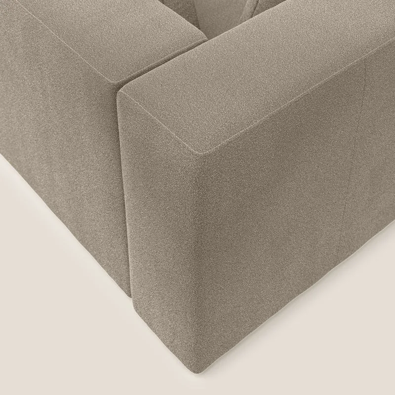 Nettuno canapé d'angle modulable en bouclette douce T07 beige