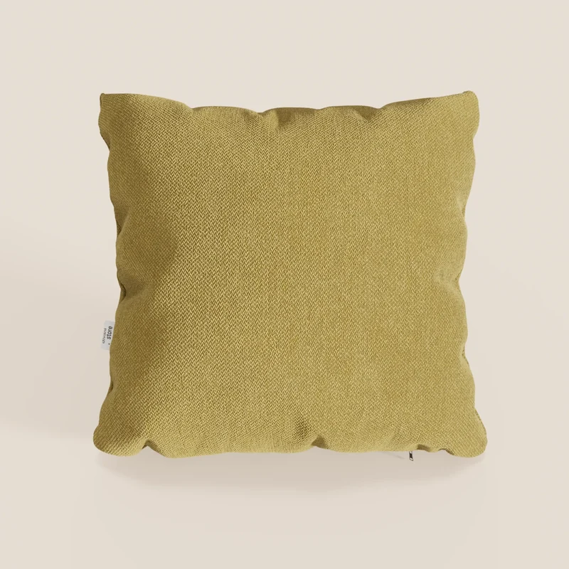 Sogno coussins carrés en tissu doux imperméable détachable T05 jaune