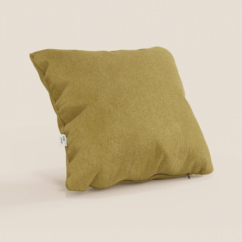 Sogno coussins carrés en tissu doux imperméable détachable T05 jaune