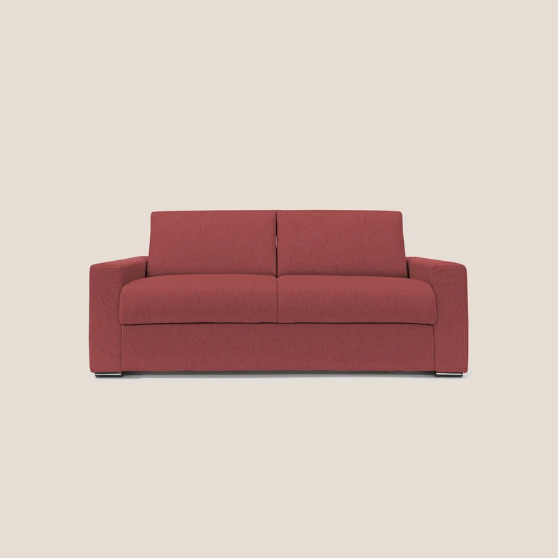 Nixon Canapé convertible avec matelas 20cm en tissu imperméable T03 rouge