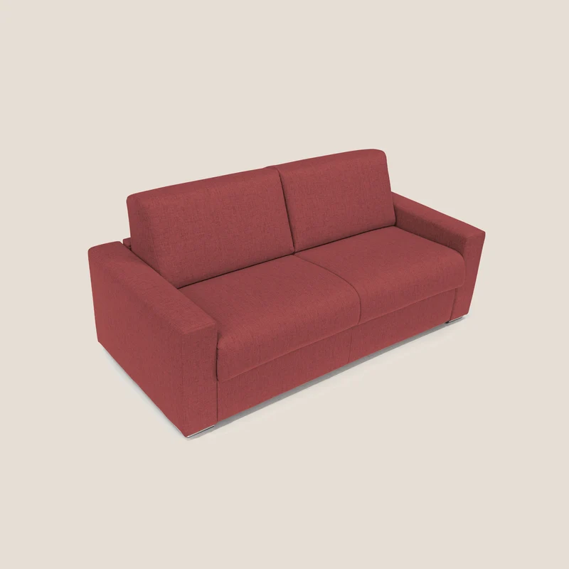 Nixon Canapé convertible avec matelas 20cm en tissu imperméable T03 rouge