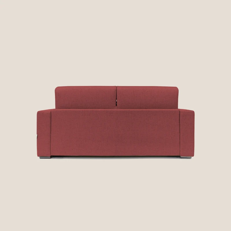 Nixon Canapé convertible avec matelas 20cm en tissu imperméable T03 rouge