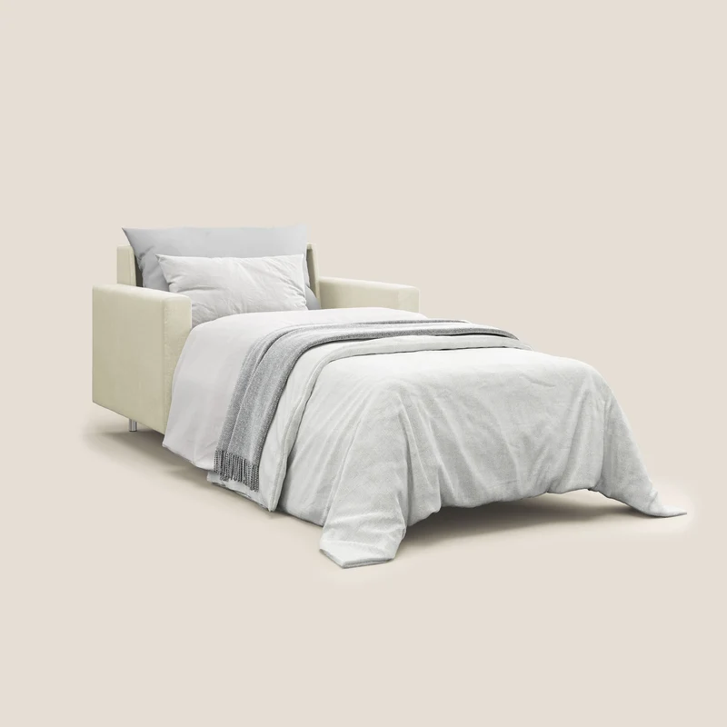 Megan fauteuil convertible en microfibre détachable T11 crème