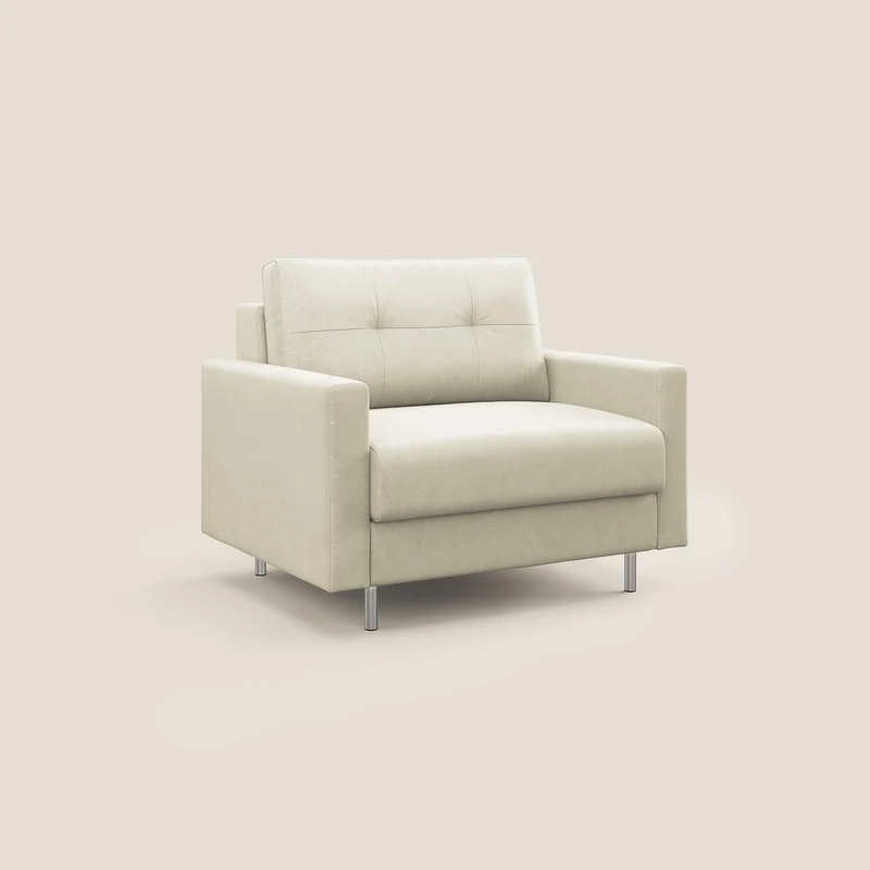 Megan fauteuil convertible en microfibre détachable T11 crème