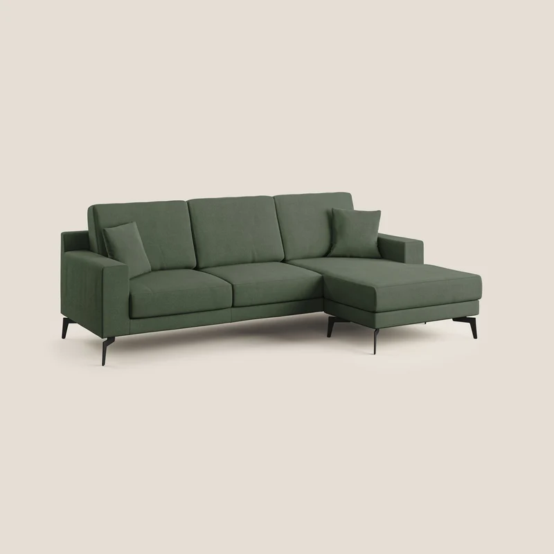 Prestige canapé d'angle moderne réversible en microfibre détachable T11 vert