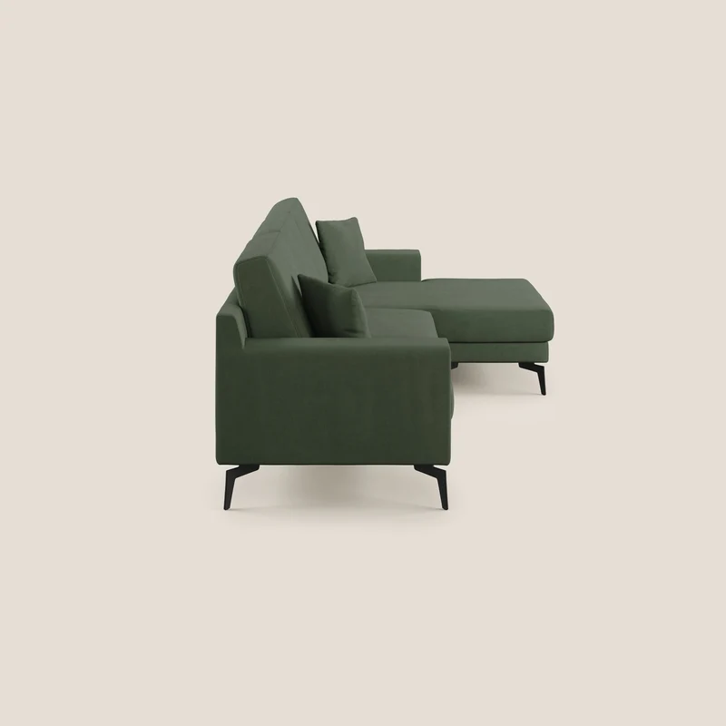 Prestige canapé d'angle moderne réversible en microfibre détachable T11 vert