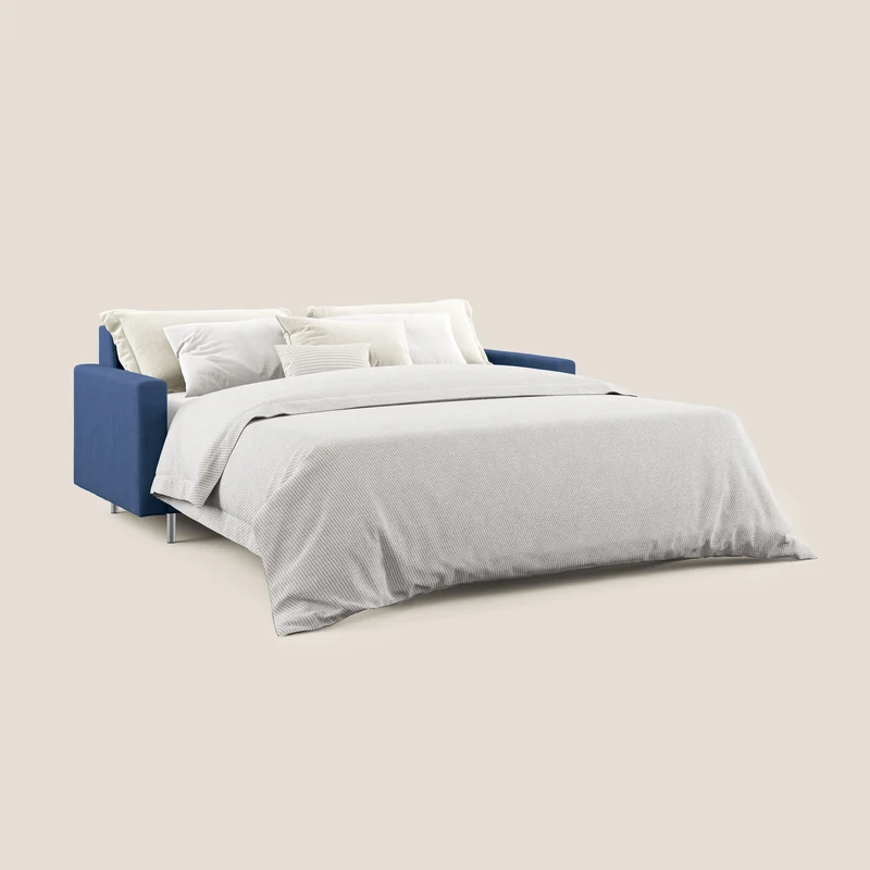 Megan canapé convertible en microfibre détachable T11 bleu
