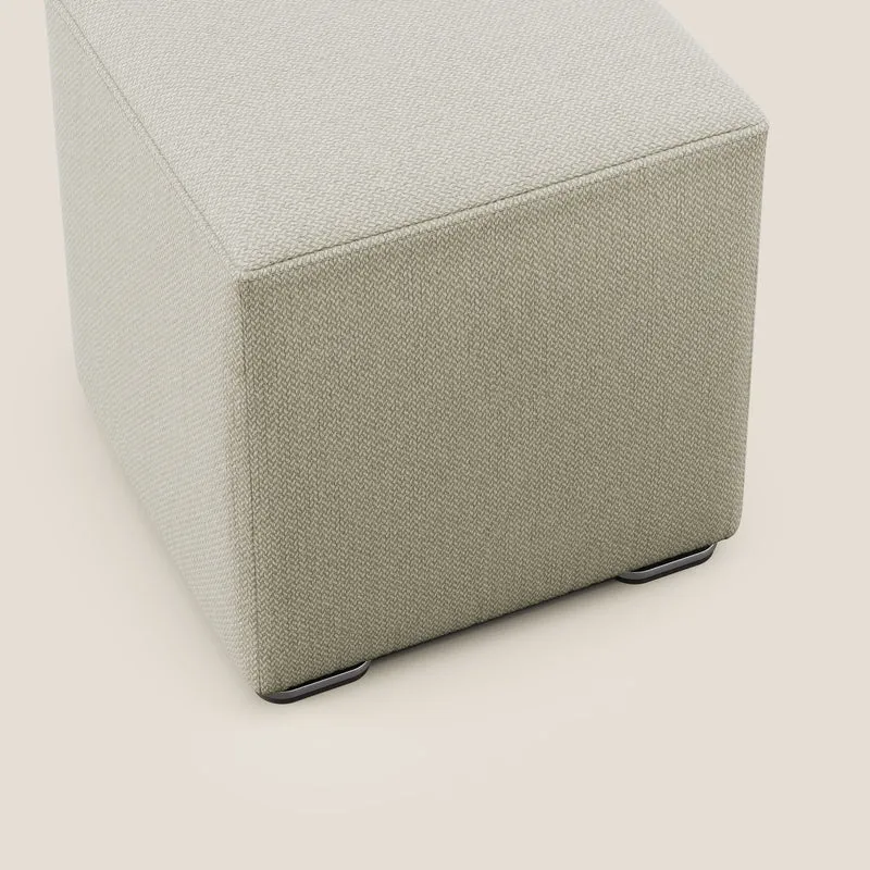 Cube pouf en tissu doux détachable T05 crème