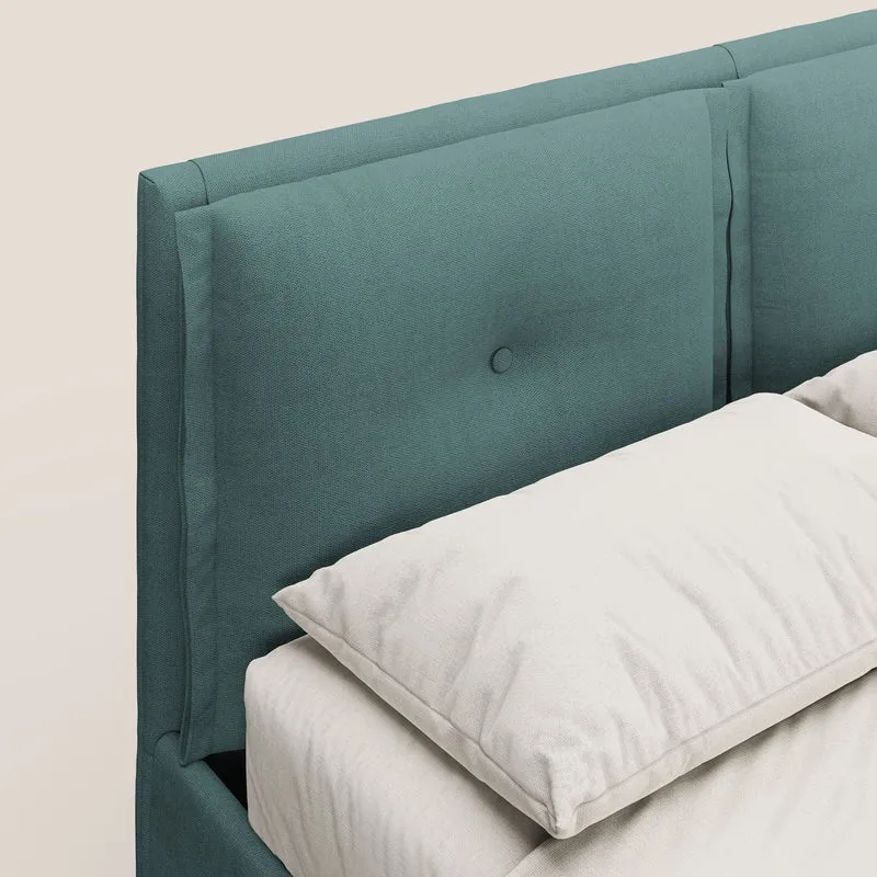 Travis lit coffre avec coussins capitonnés amovibles en tissu imperméable T02 bleu canard