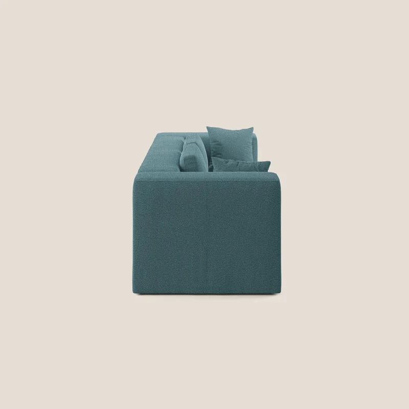 Nettuno canapé moderne modulable en bouclette douce T07 bleu ciel