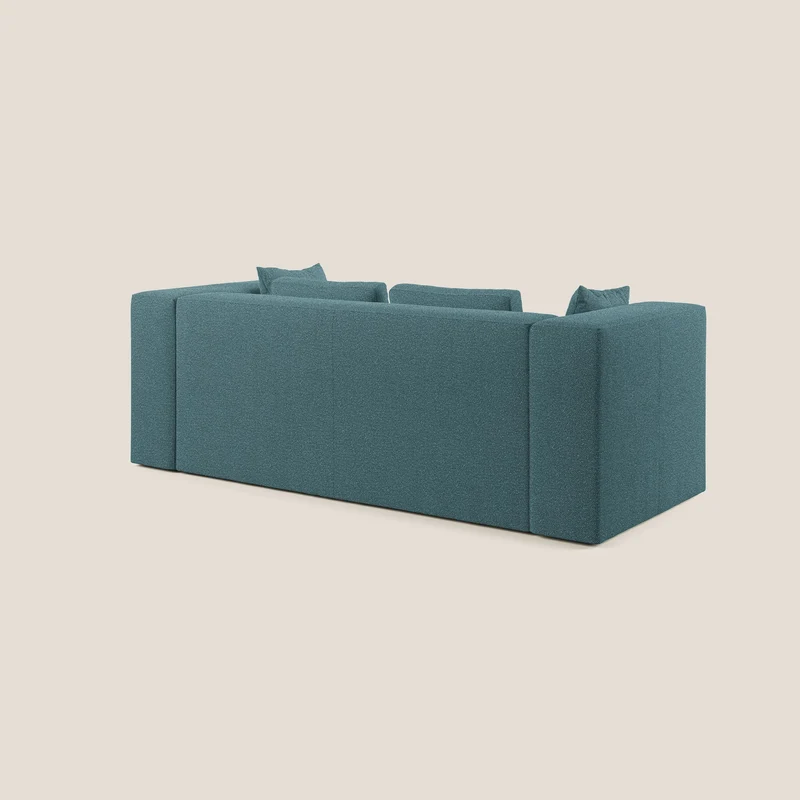 Nettuno canapé moderne modulable en bouclette douce T07 bleu ciel