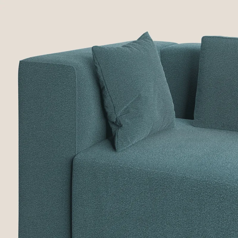 Nettuno canapé moderne modulable en bouclette douce T07 bleu ciel