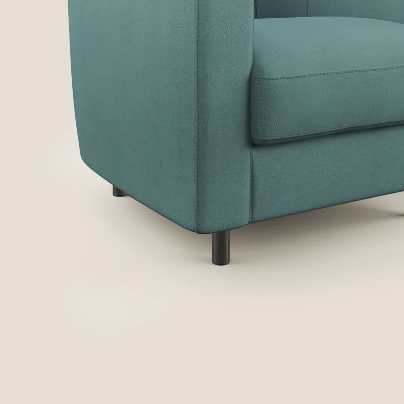 Pandora Fauteuil en tissu doux imperméable T02 bleu canard