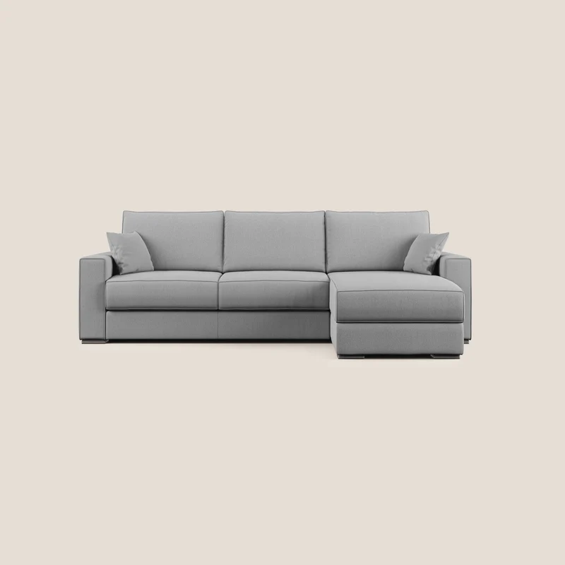 Dream Canapé convertible d'angle en tissu détachable T05 gris