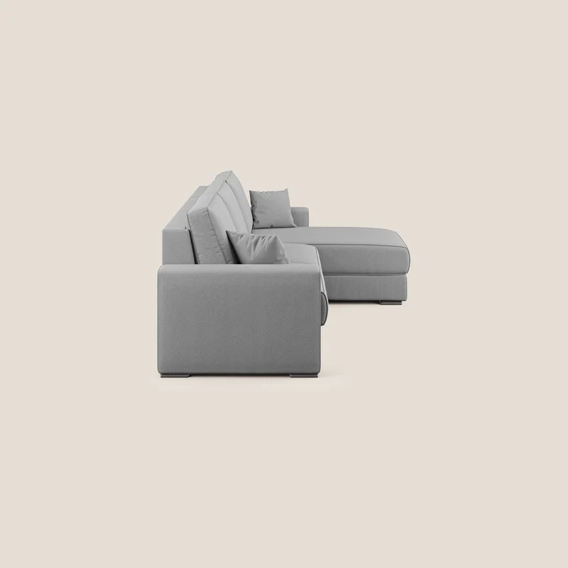 Dream Canapé convertible d'angle en tissu détachable T05 gris