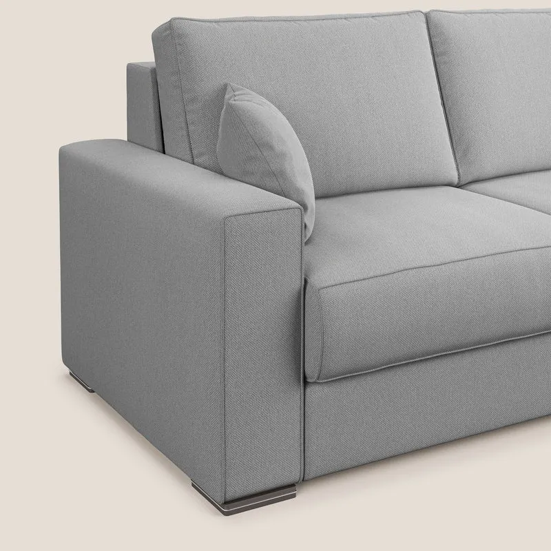 Dream Canapé convertible d'angle en tissu détachable T05 gris