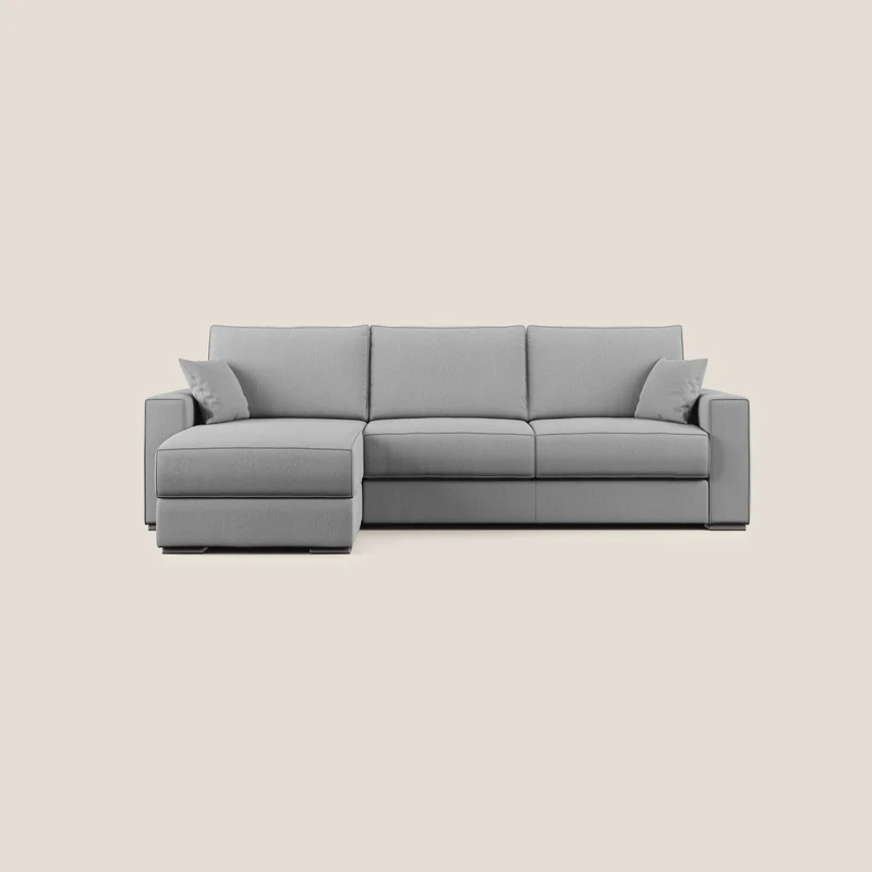 Dream Canapé convertible d'angle en tissu détachable T05 gris