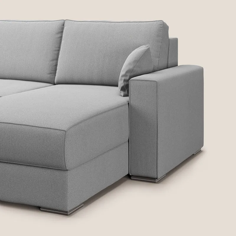 Dream Canapé convertible d'angle en tissu détachable T05 gris