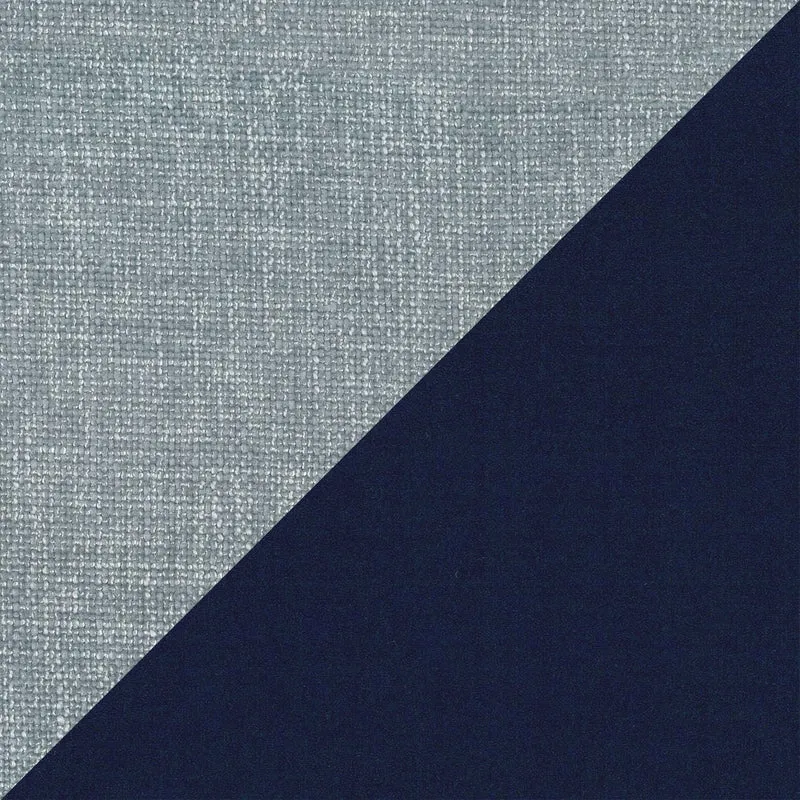 Petra lit design bicolore avec coussins en plumes, pieds foncés et tissu imperméable T11 et T06 bleu - bleu glacier