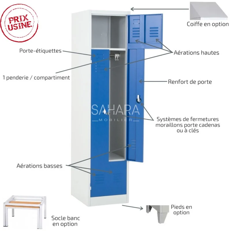 Armoire vestiaire robuste LZ series Réf B3344