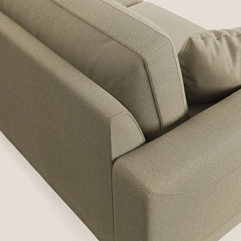 Dorian canapé d'angle moderne en tissu doux anti-tache T05 camel