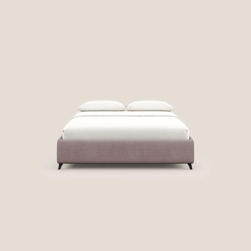 Sara sommier avec rangement en tissu imperméable T02 rose