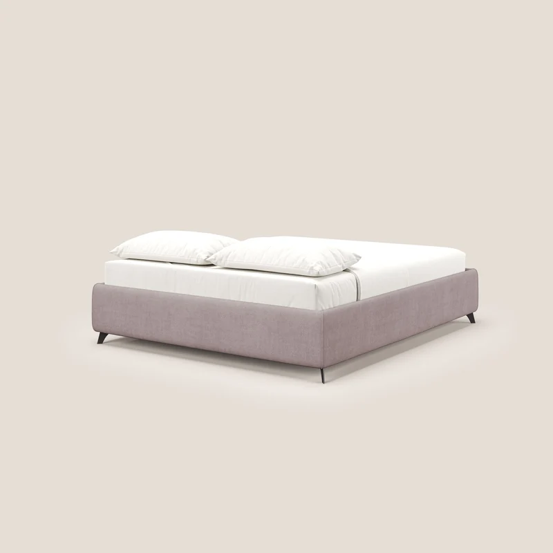 Sara sommier avec rangement en tissu imperméable T02 rose