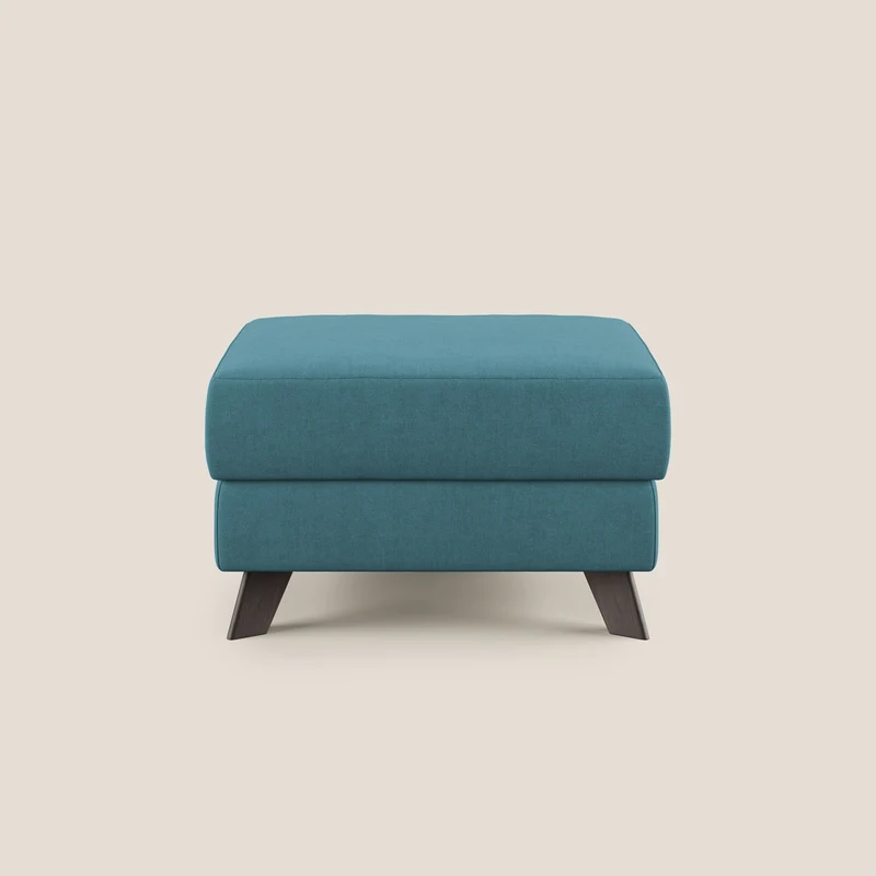 Moon Pouf coffre aux pieds hauts et tissu doux imperméable T02 bleu ciel