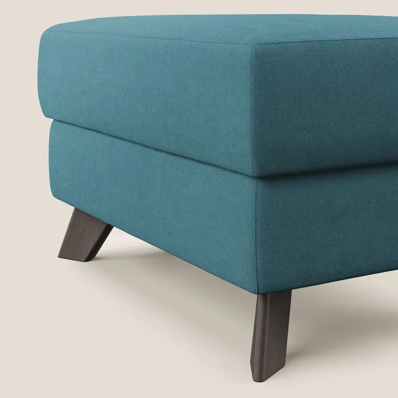 Moon Pouf coffre aux pieds hauts et tissu doux imperméable T02 bleu ciel