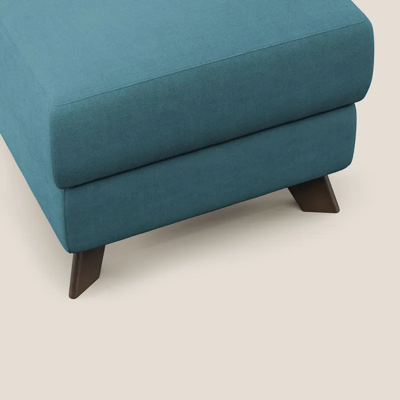 Moon Pouf coffre aux pieds hauts et tissu doux imperméable T02 bleu ciel