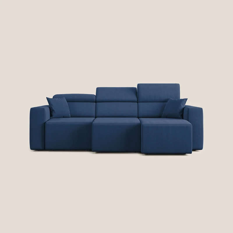 Orwell canapé avec 3 assises extractibles en microfibre détachable T11 bleu