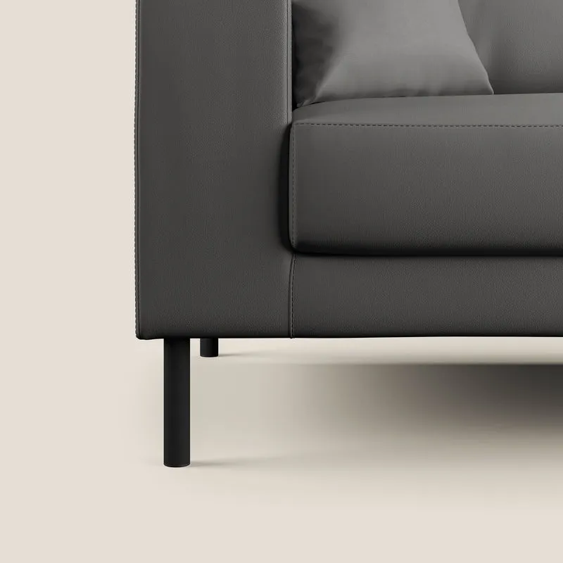 Uranio canapé linéaire moderne en simili cuir imperméable T04 anthracite