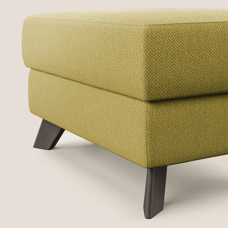 Moon Pouf coffre aux pieds hauts en tissu détachable avec l'eau T05 jaune