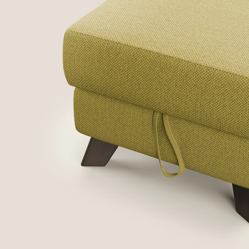 Moon Pouf coffre aux pieds hauts en tissu détachable avec l'eau T05 jaune