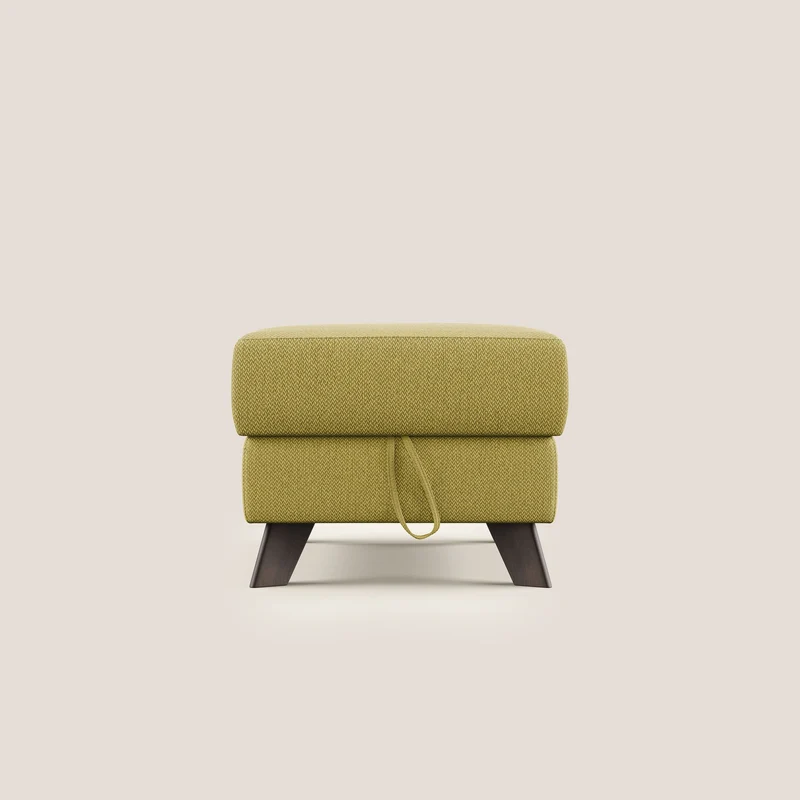Moon Pouf coffre aux pieds hauts en tissu détachable avec l'eau T05 jaune