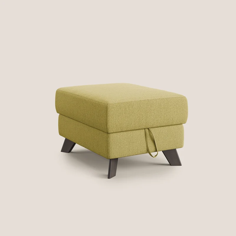 Moon Pouf coffre aux pieds hauts en tissu détachable avec l'eau T05 jaune