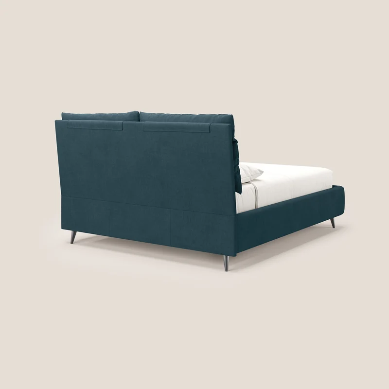 Jerry lit coffre et coussins réglables en tissu détachable T17 bleu canard