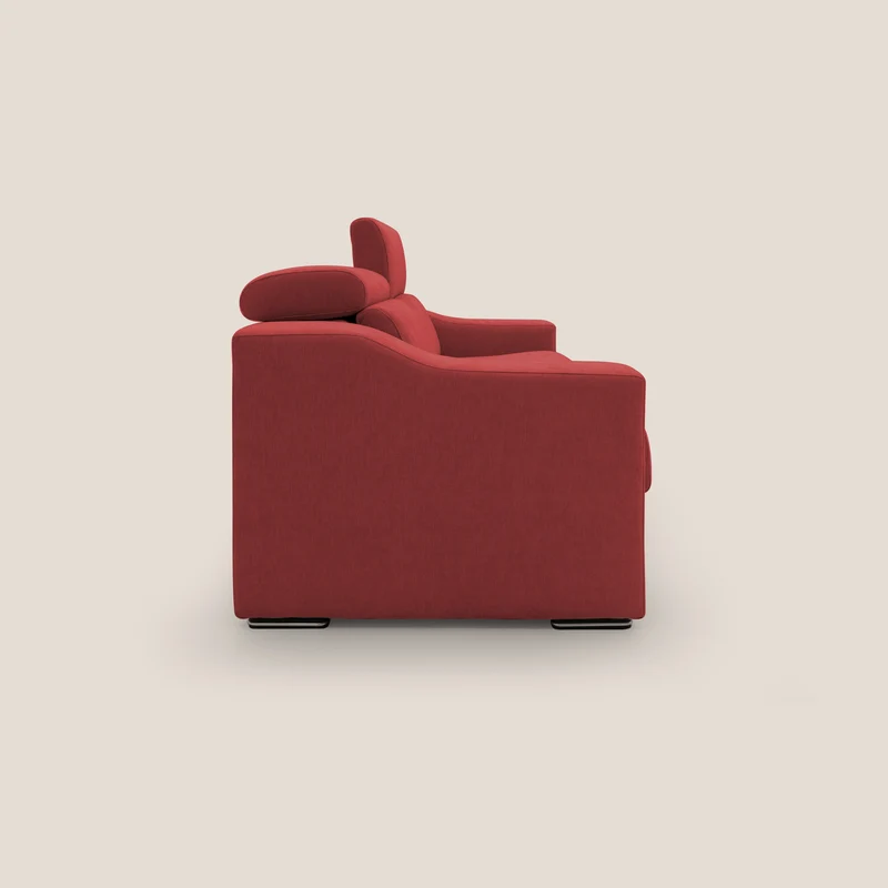 Bomber Canapé convertible matrimonial avec têtières en tissu imperméable T14 rouge