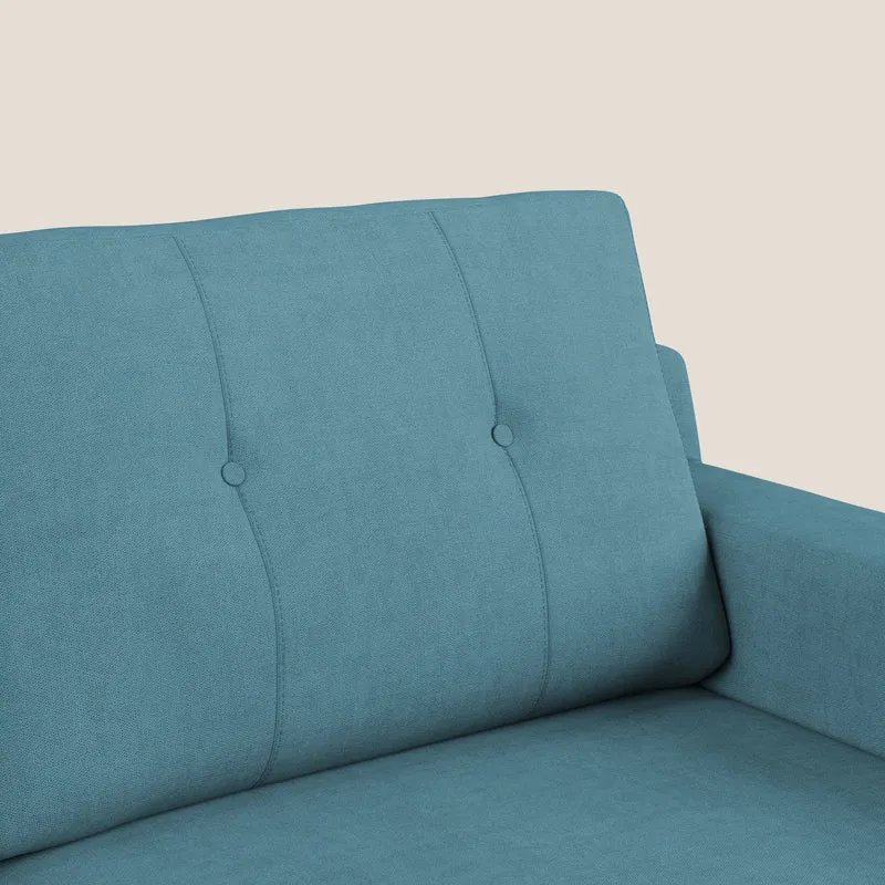Danish canapé d'angle moderne reversible en tissu doux imperméable T02 bleu