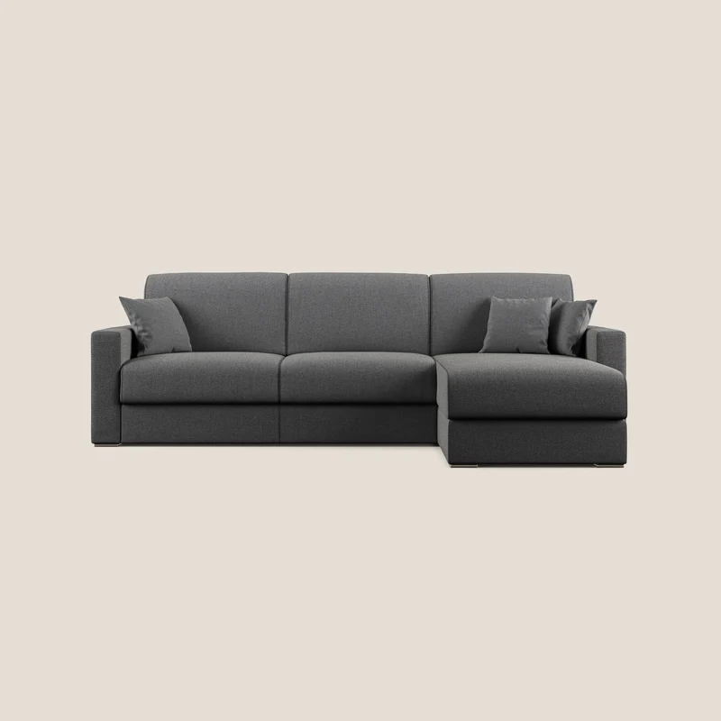 Best canapé-lit d’angle avec méridienne en tissu détachable QuickClean T08 anthracite