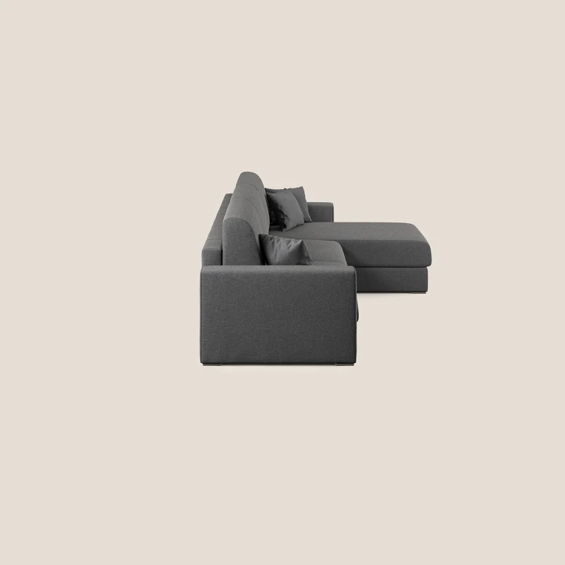 Best canapé-lit d’angle avec méridienne en tissu détachable QuickClean T08 anthracite
