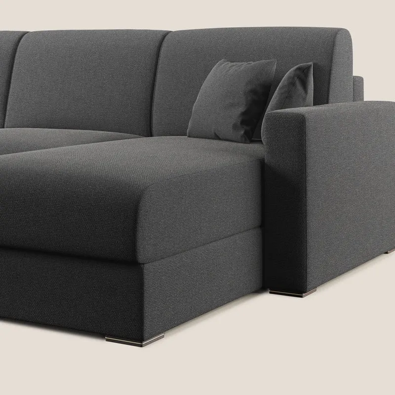 Best canapé-lit d’angle avec méridienne en tissu détachable QuickClean T08 anthracite